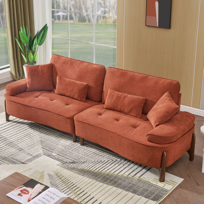 Comfortable Deep Sofa with Cushions and Pillows