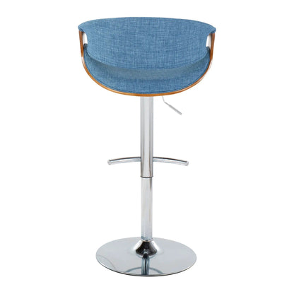 Curvo Mid Century Barstool with Swivel Seat