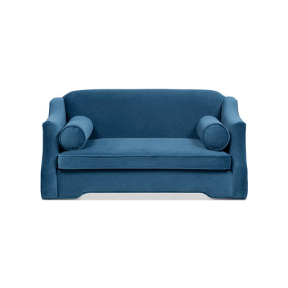 Paloma 35.5-inch Dog Sofa Bed blue satin, medium, HouseOfZazla on Tampa Home & Garden Store