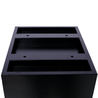 Package Delivery Box in black galvanized steel with dual mail slots on Tampa Home & Garden Store