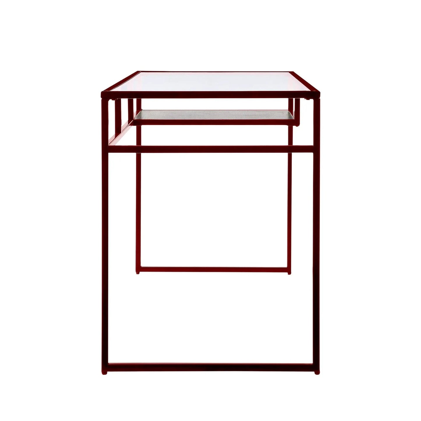 Yasin Glass Top Writing Desk Modern Style