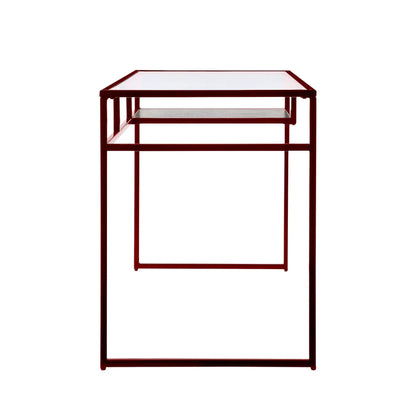 Yasin Glass Top Writing Desk Modern Style