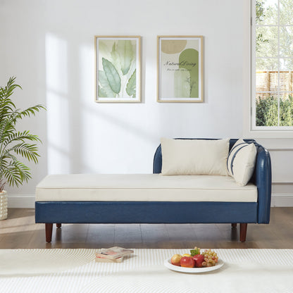 65 Inch Storage Chaise Lounge Sofa and Velvet