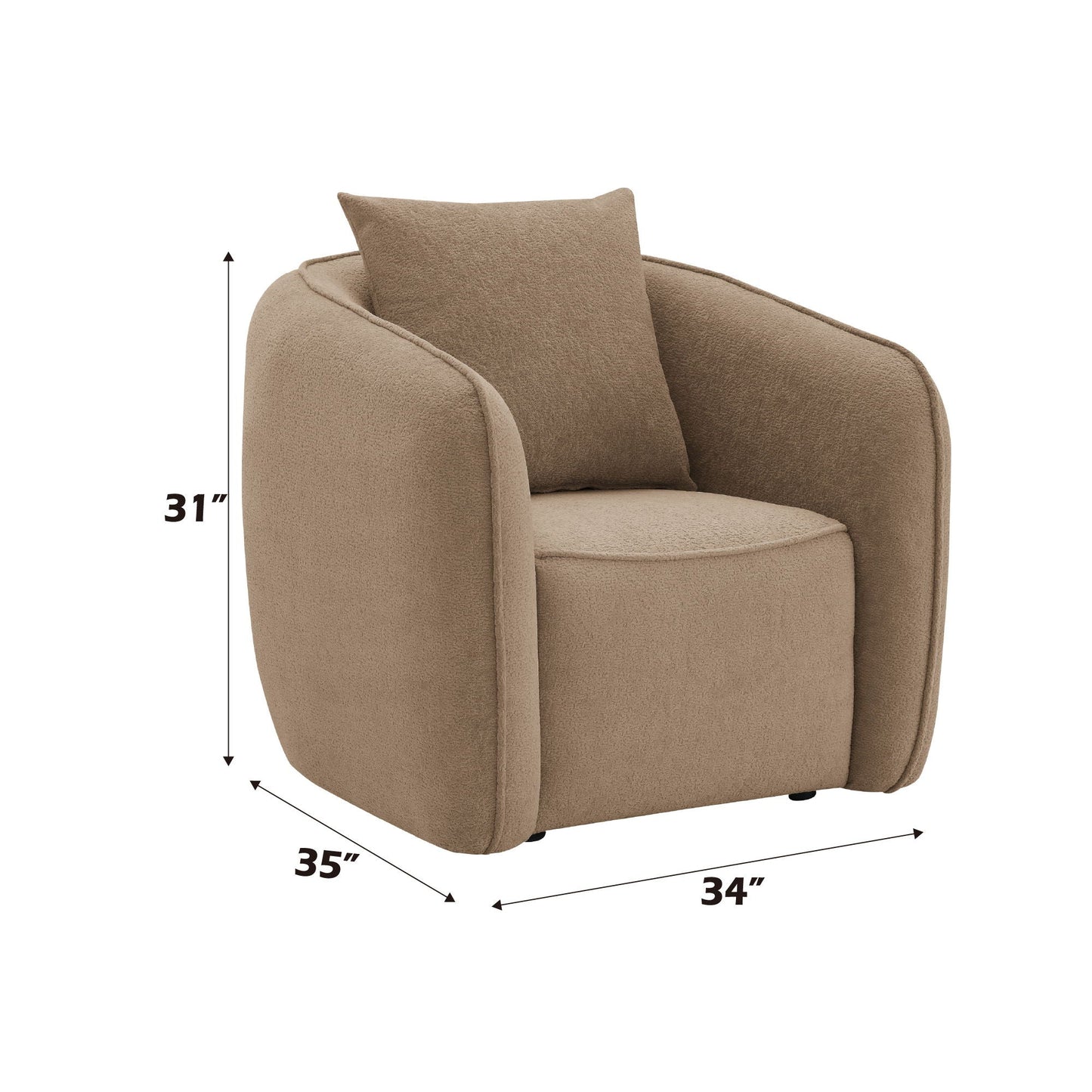 Keith Chenille Armchair with a Matching Pillow
