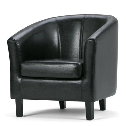 Austin Transitional Tub Chair, black leather arm chair by Unique Piece Furniture on Tampa Home & Garden Store