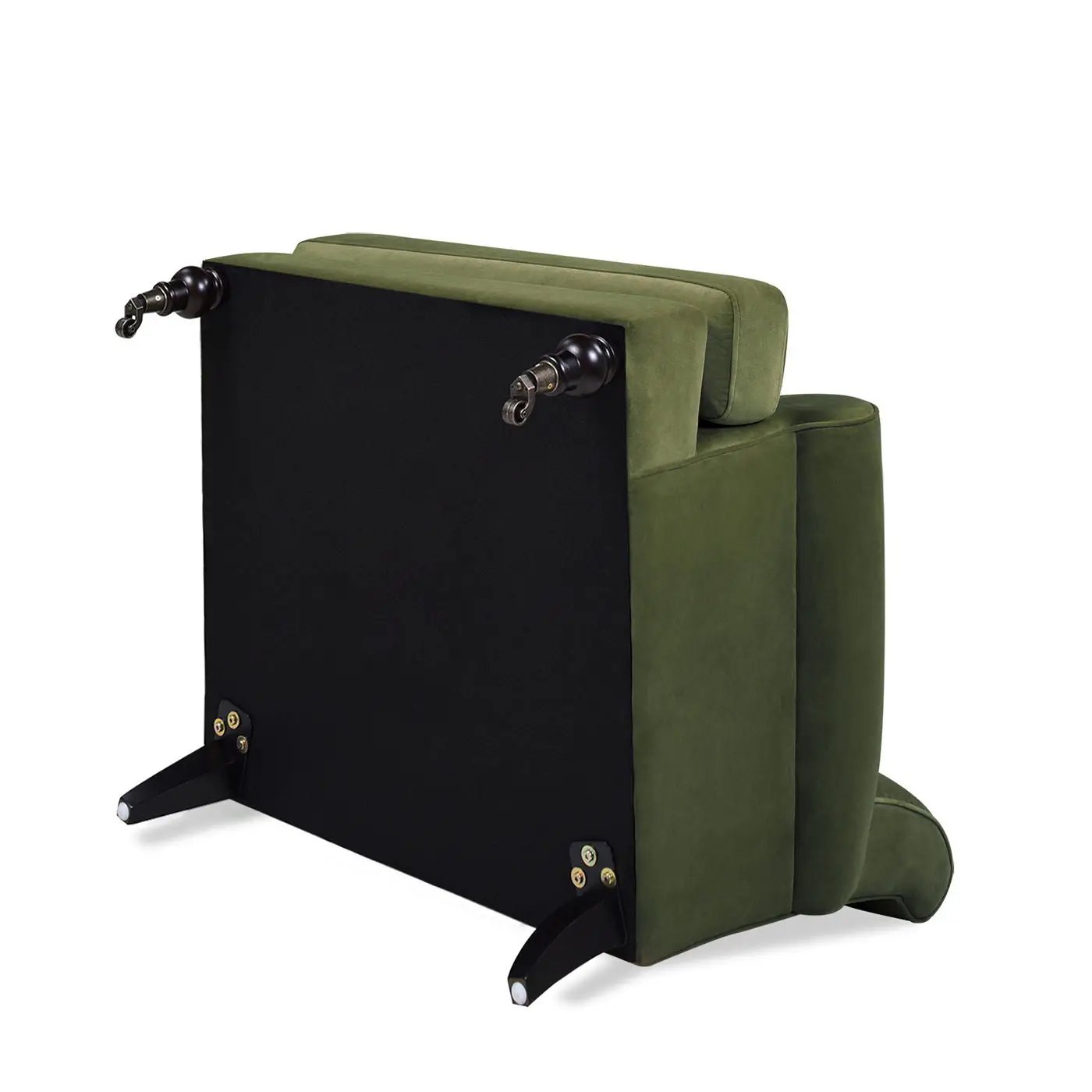 Alana Lawson Accent Arm Chair with casters, green fabric upholstery on Tampa Home & Garden Store