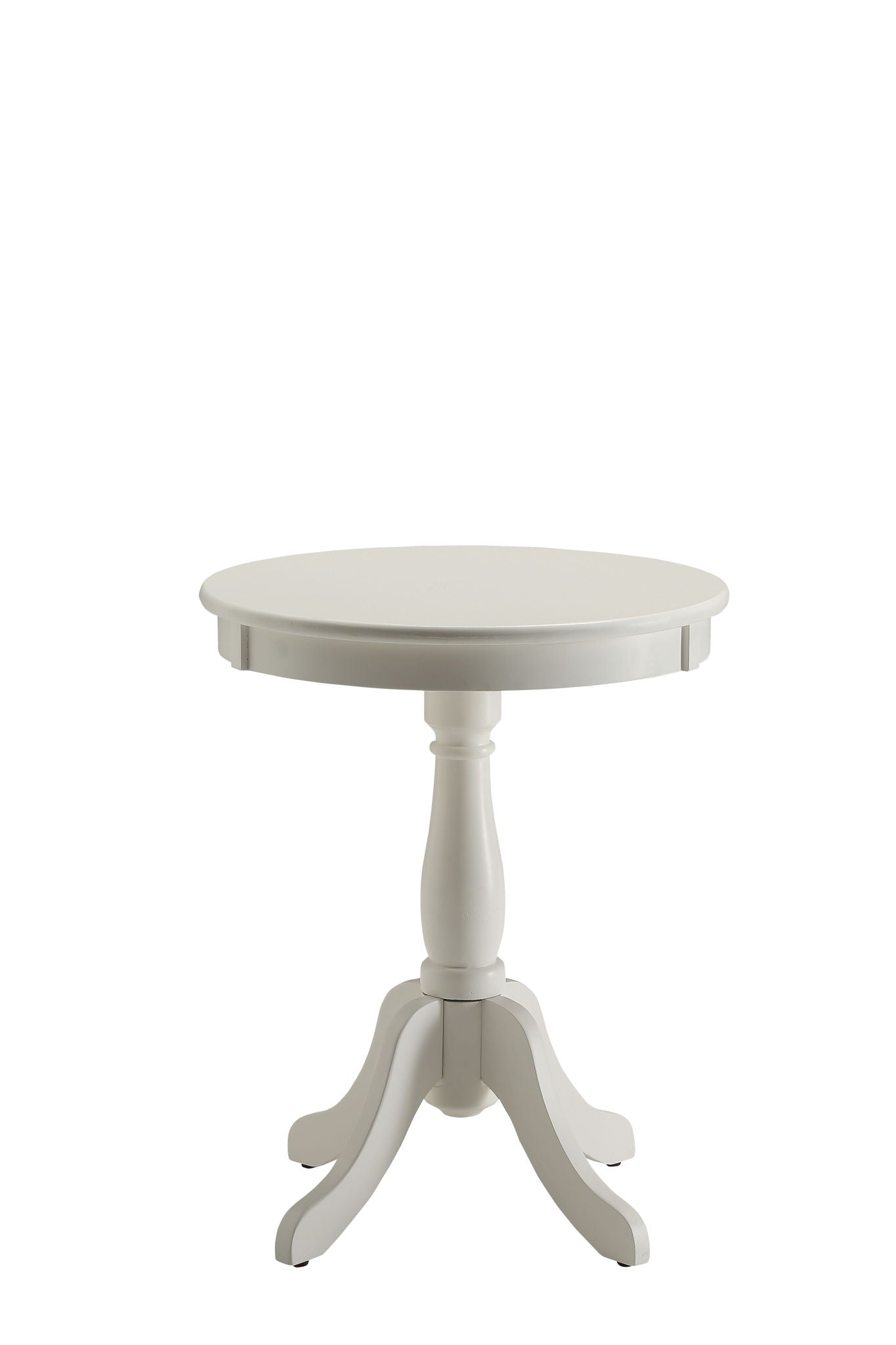 Alger accent table white by HouseOfZazla with pedestal base on Tampa Home & Garden Store
