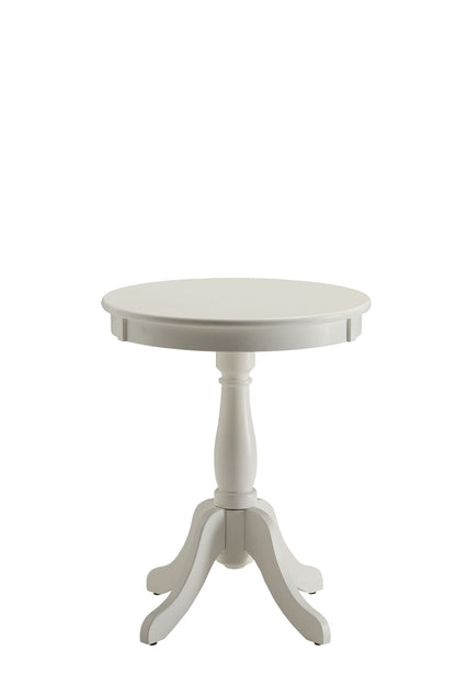 Alger accent table white by HouseOfZazla with pedestal base on Tampa Home & Garden Store