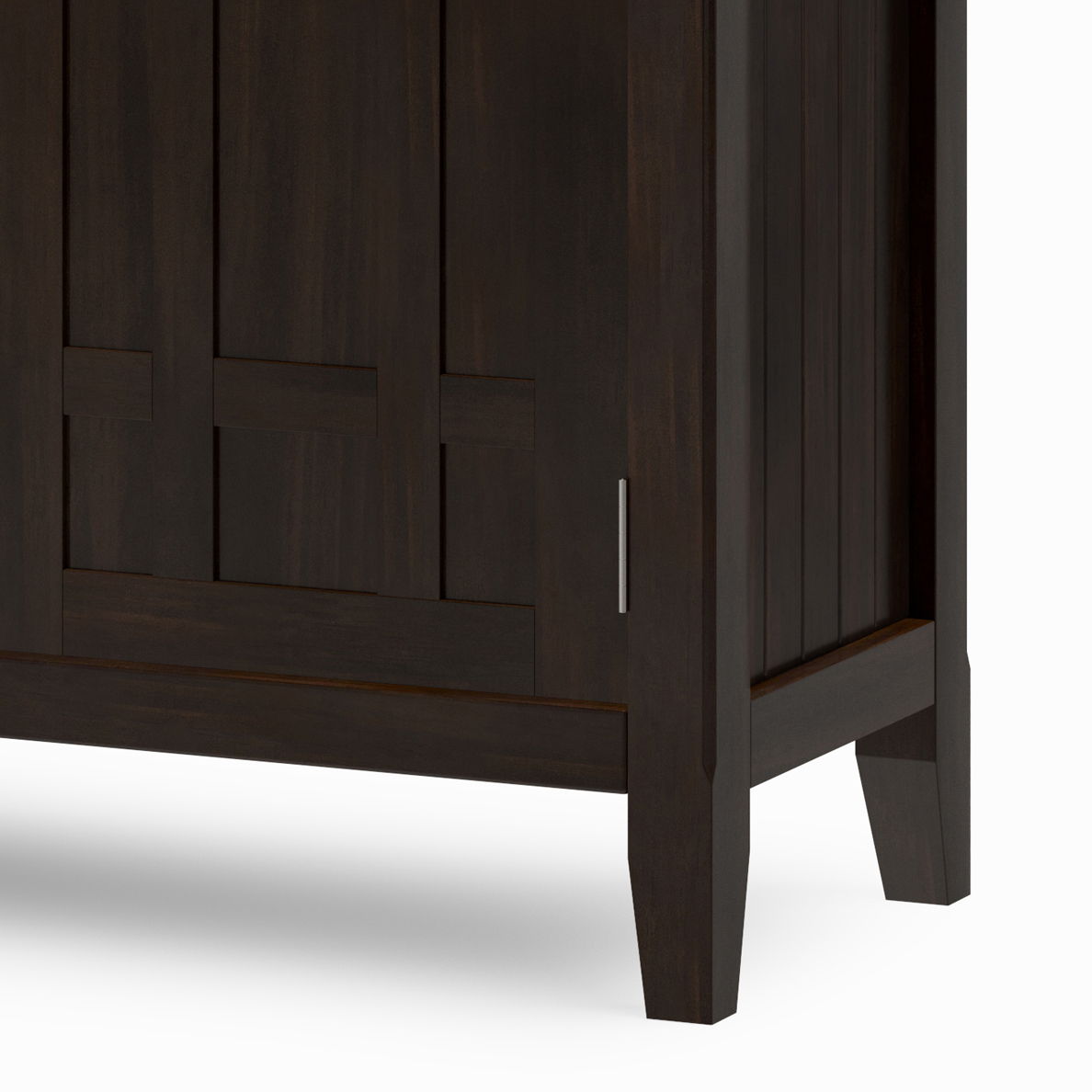 Bedford dark tobacco brown sideboard with vertical doors and metal handle by HouseOfZazla on Tampa Home & Garden Store