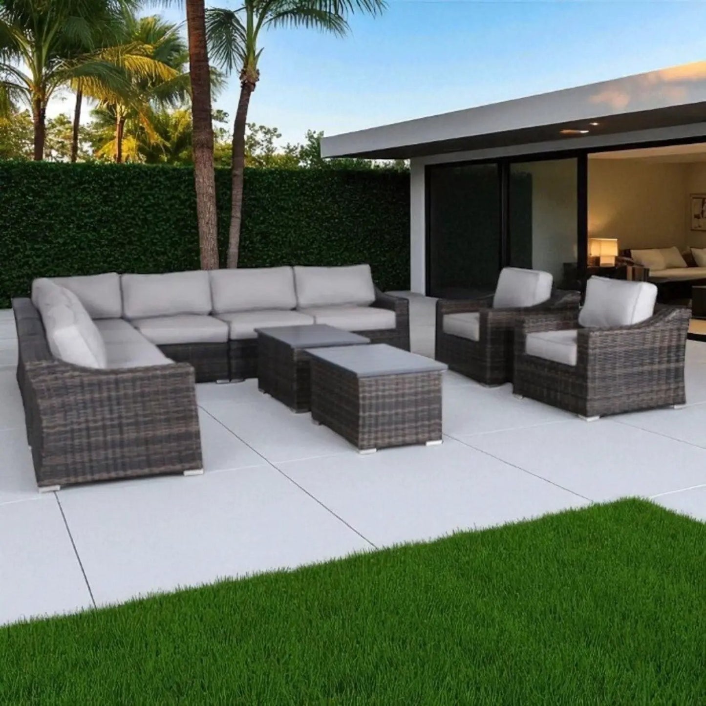 Outdoor Sofa Seating Group with Cushions