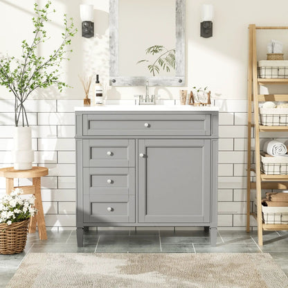 Bathroom Vanity With Top Sink and 2 Drawers