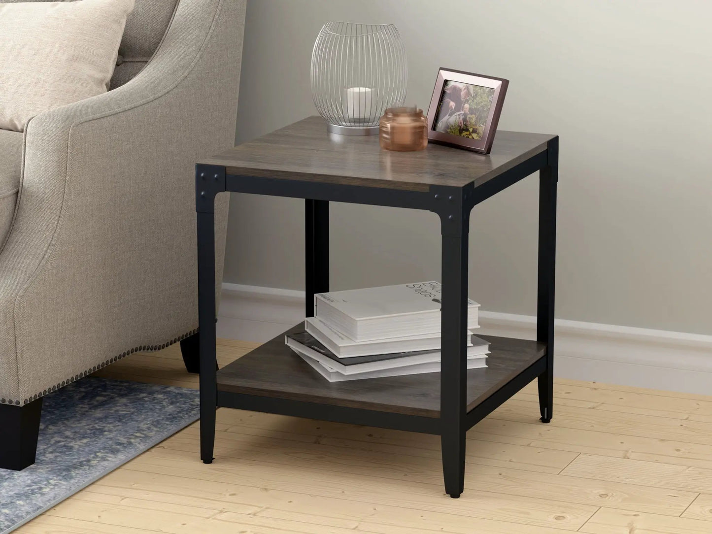 Drake Coffee Table Industrial Style Easy Assembly