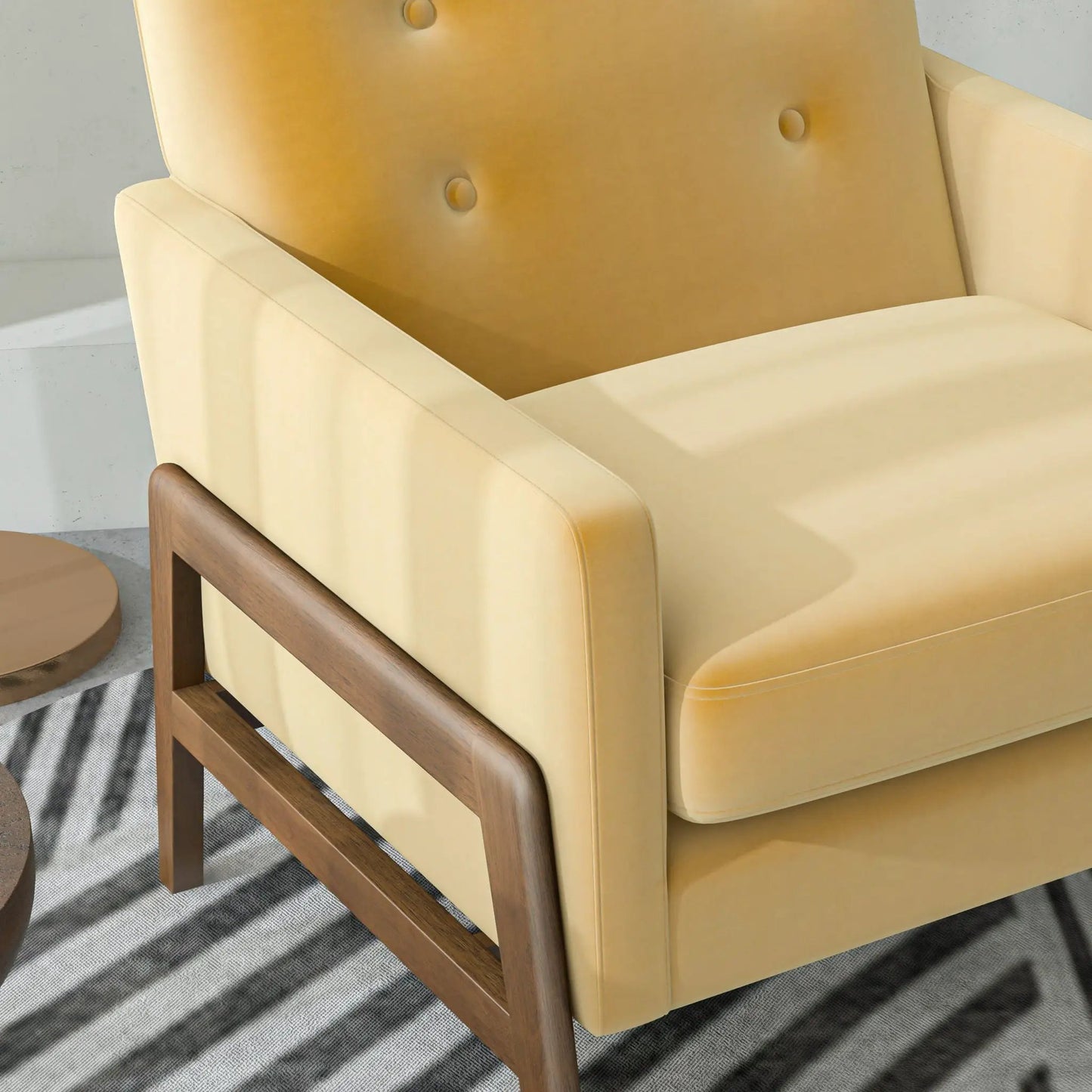 Cole Solid Wood Lounge Chair Mid Century Modern