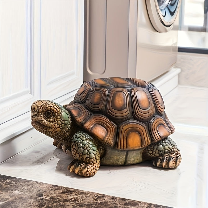 18in garden turtle statue stool resin sculpture by HouseOfZazla with brown shell on Tampa Home & Garden Store