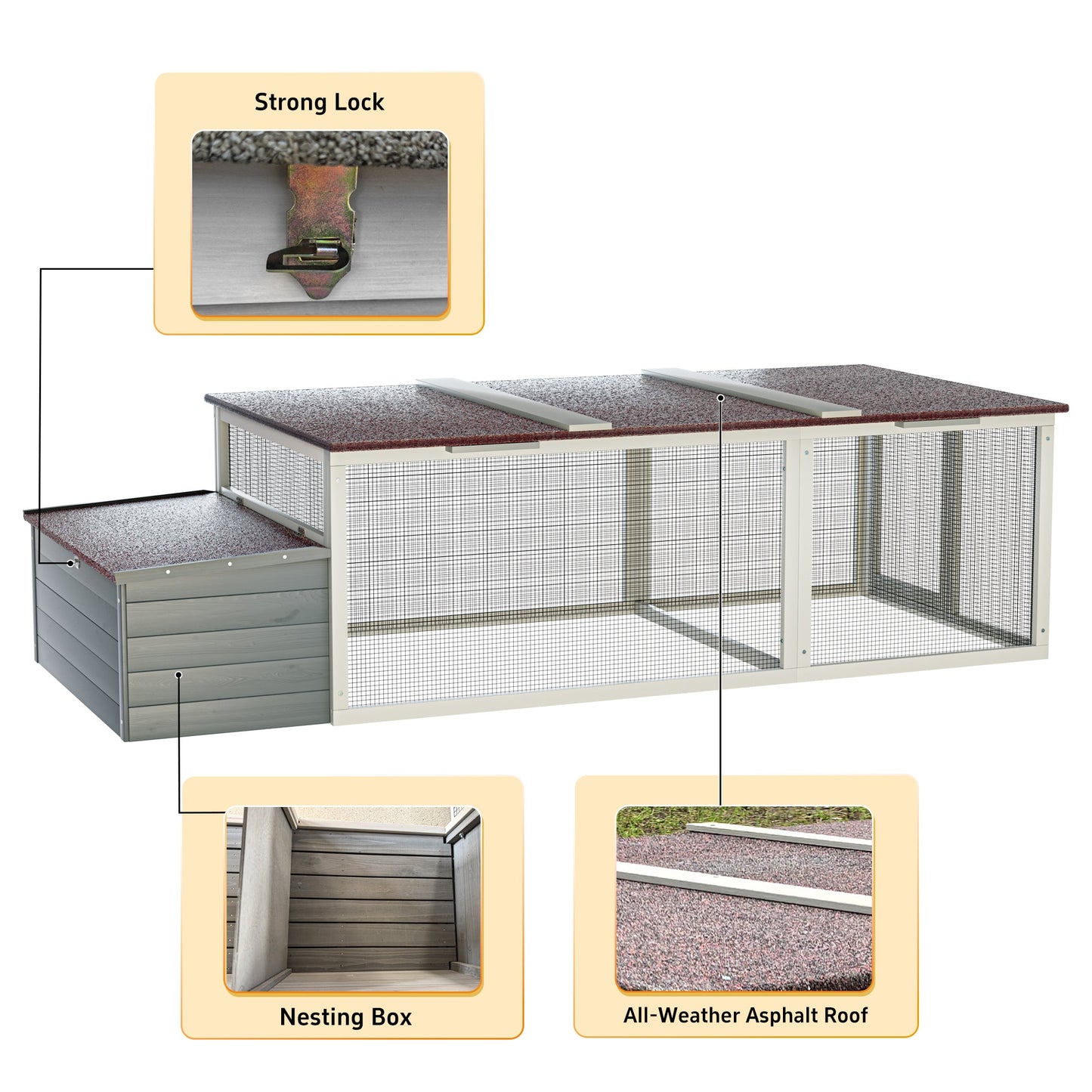 Solid Wooden Chicken Coop and Safe Outdoor House