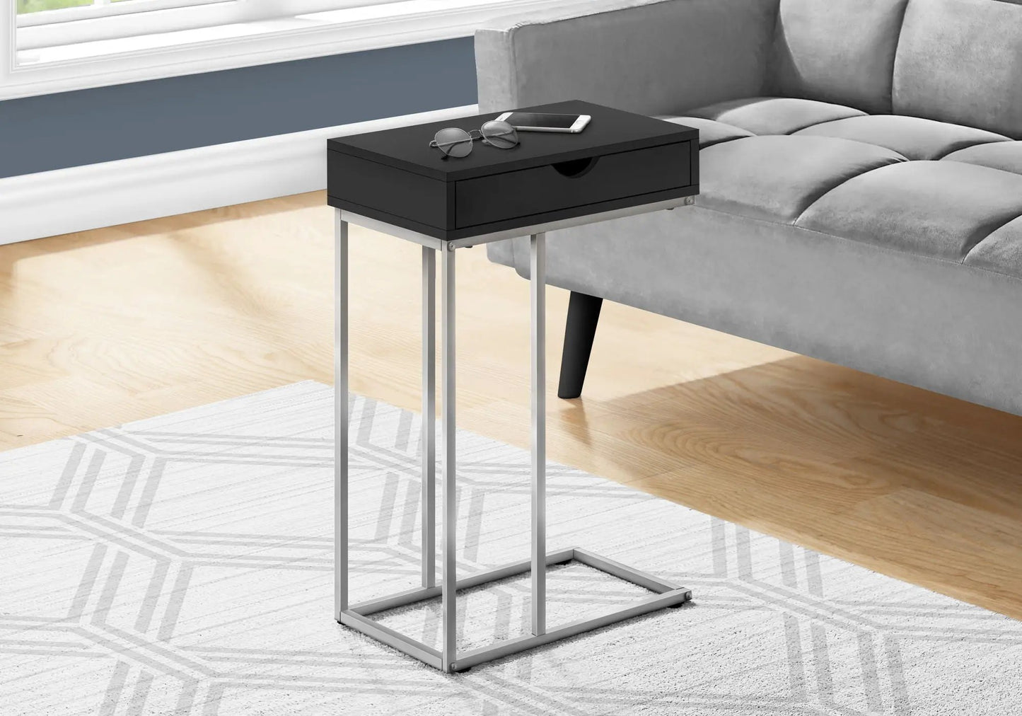 Elegant Accent Table C Shaped and Modern Design