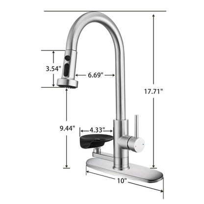 3 In 1 Kitchen Faucet and Press Glass Rinser