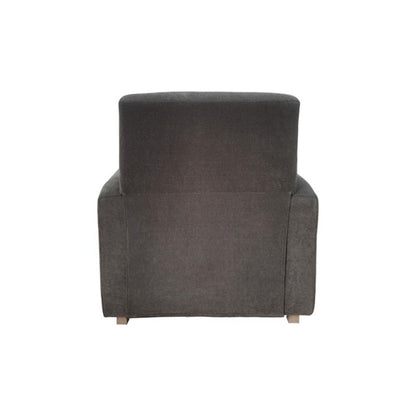 Gray Recliner Chair with solid wood frame and cushioned back, no assembly required on Tampa Home & Garden Store