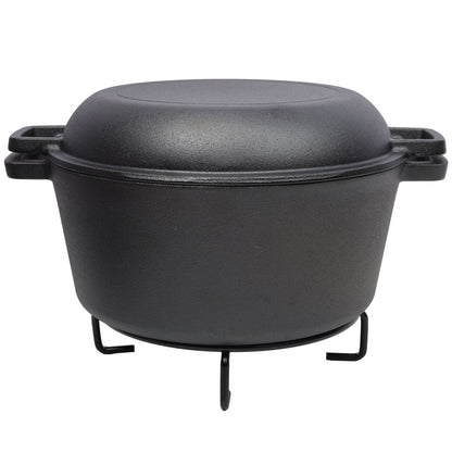 Pre Seasoned Cast Iron Dutch Oven and Skillet Lid