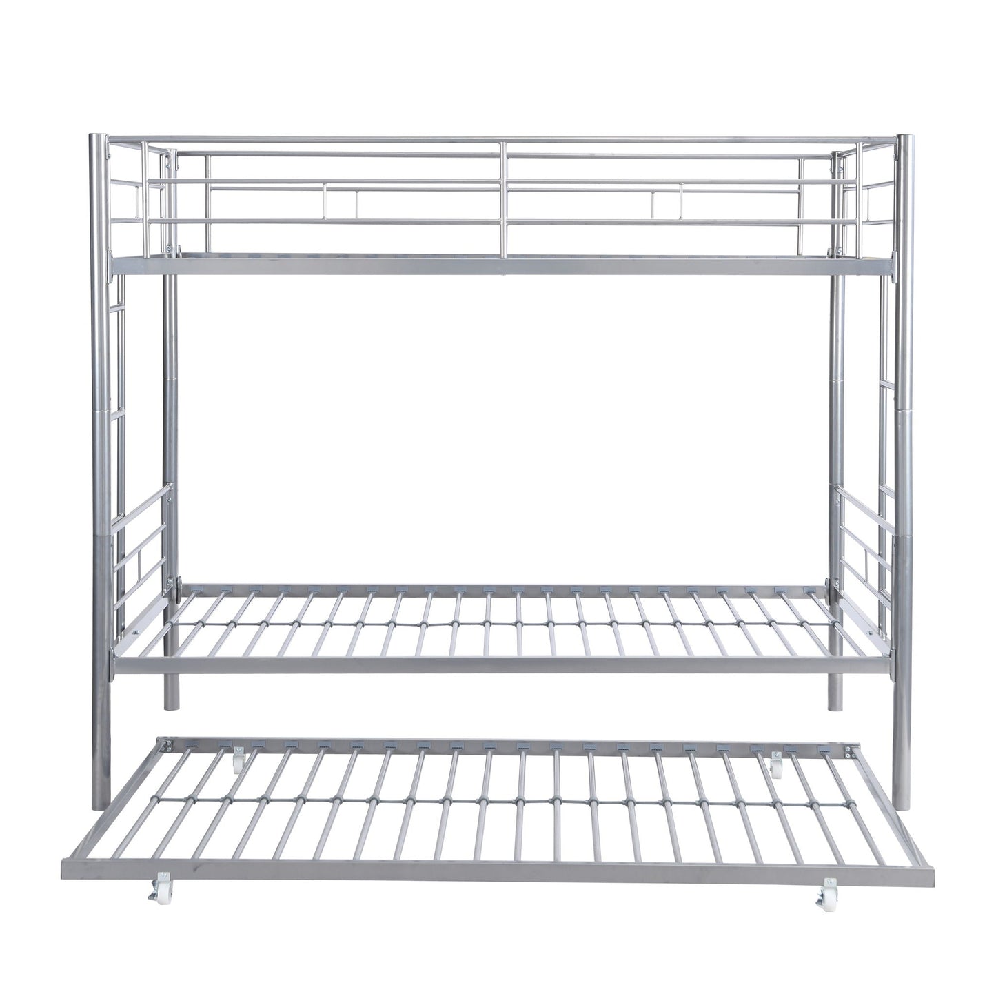Bunk bed with trundle by HouseOfZazla, chrome metal frame on Tampa Home & Garden Store