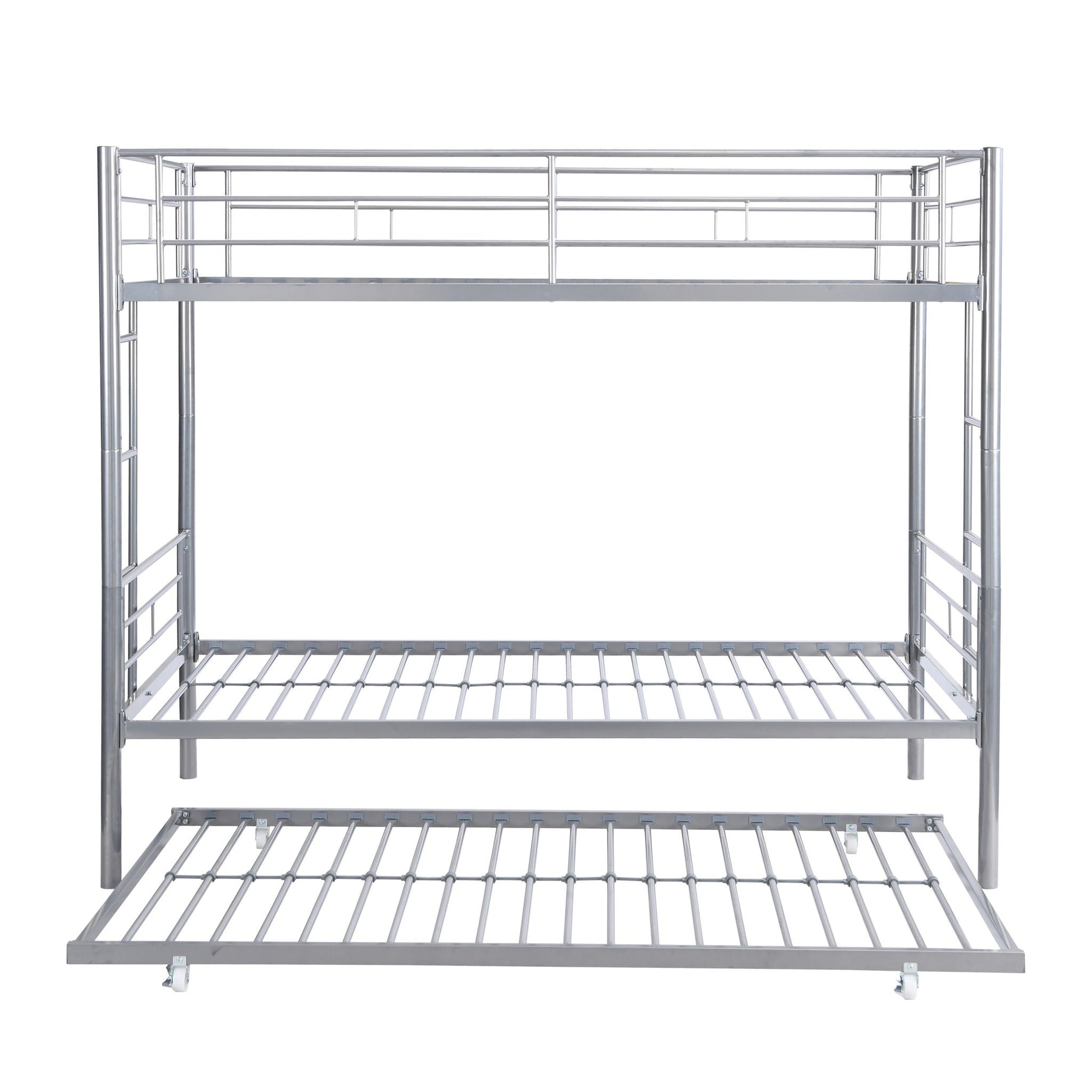 Bunk bed with trundle by HouseOfZazla, chrome metal frame on Tampa Home & Garden Store