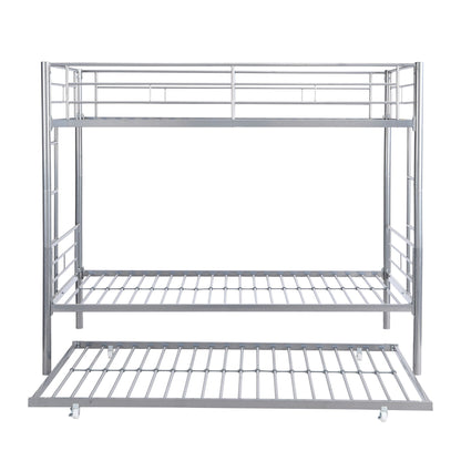 Bunk bed with trundle by HouseOfZazla, chrome metal frame on Tampa Home & Garden Store
