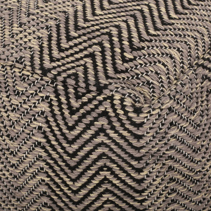 Barracuda Handcrafted Cotton Pouf with Chevron