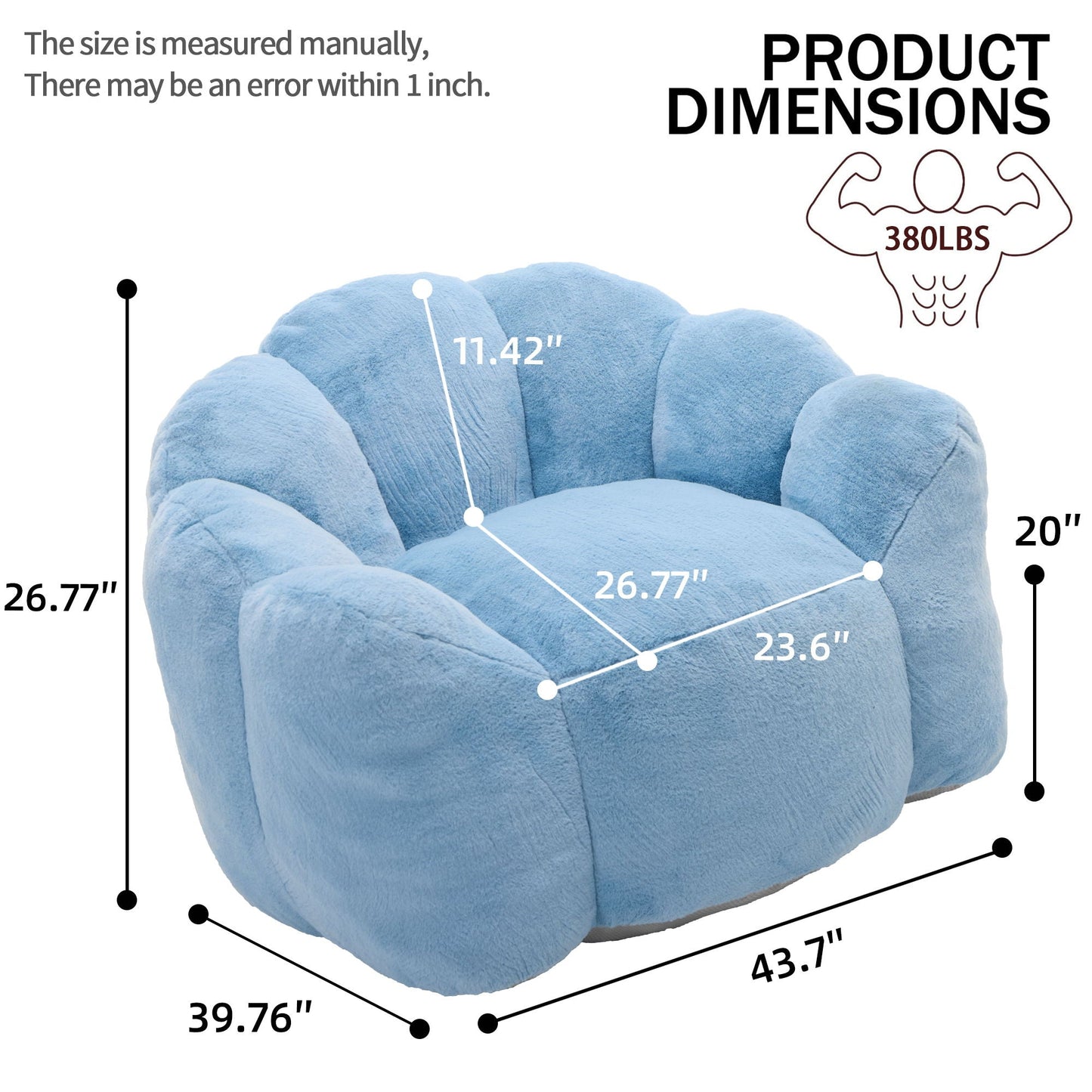 Elegant Lotus Style Pull Down Sofa with Legs