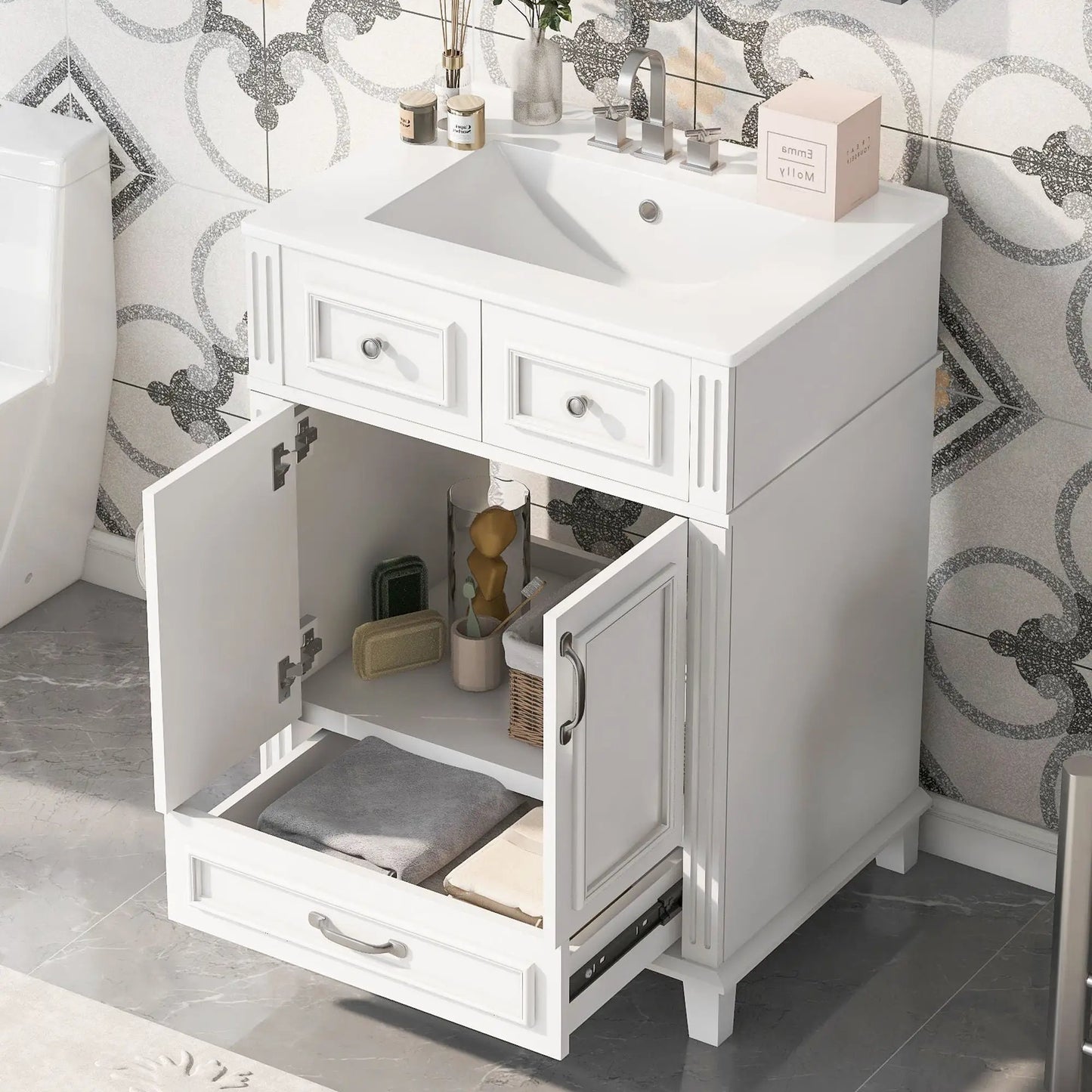 Bathroom Vanity with Sink and Storage Cabinet