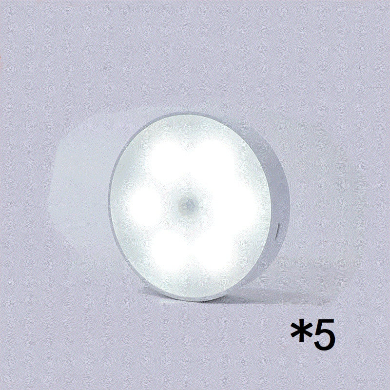 LED motion sensor puck light wireless USB rechargeable, white finish, 5-pack UpTrend Deals on Tampa Home & Garden Store