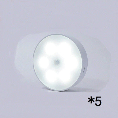 LED motion sensor puck light wireless USB rechargeable, white finish, 5-pack UpTrend Deals on Tampa Home & Garden Store