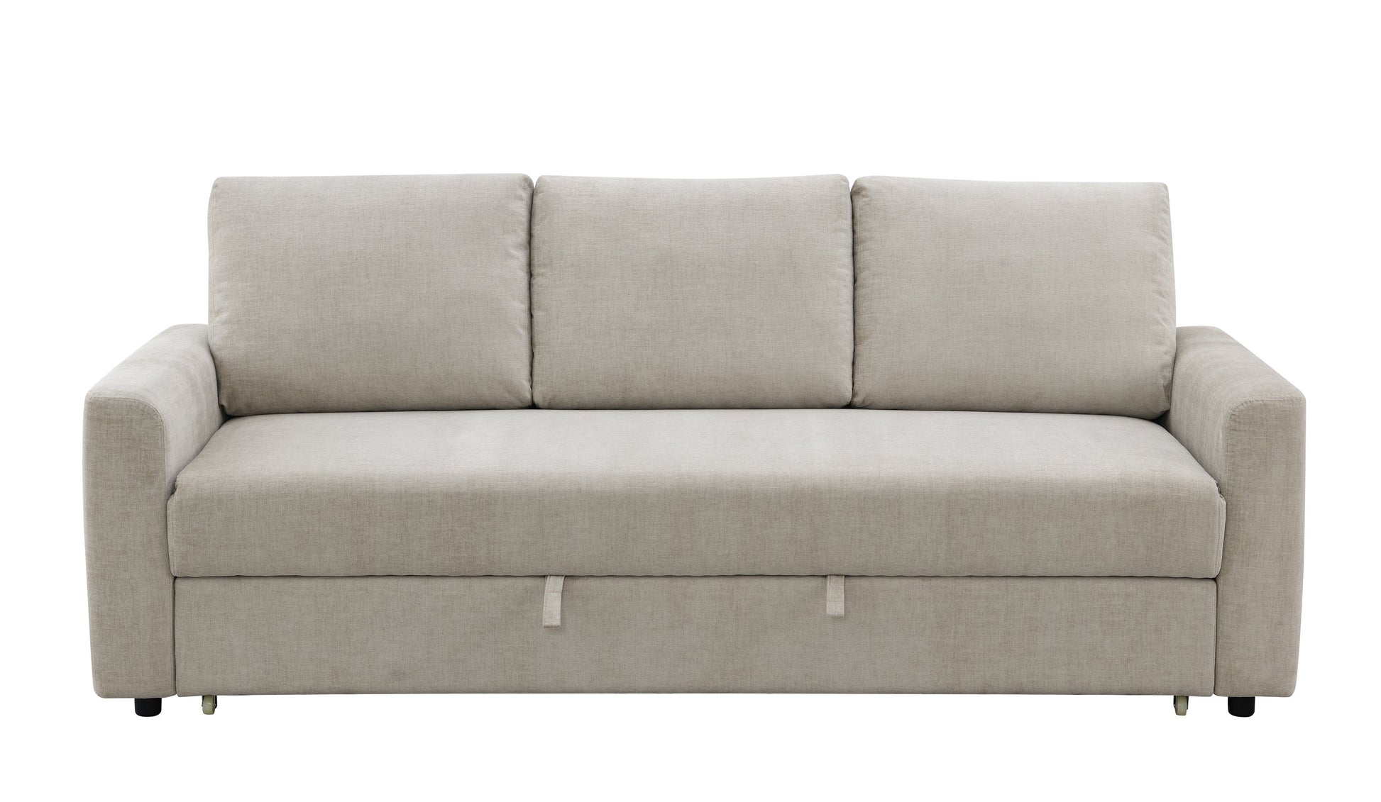 Leira Beige Linen Pull Out Sleeper sofa by HouseOfZazla, beige linen sleeper sectional on Tampa Home & Garden Store