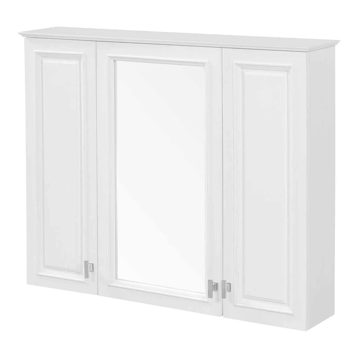 White wall mounted medicine cabinet with mirror and 5 adjustable shelves Unique Piece Furniture on Tampa Home & Garden Store