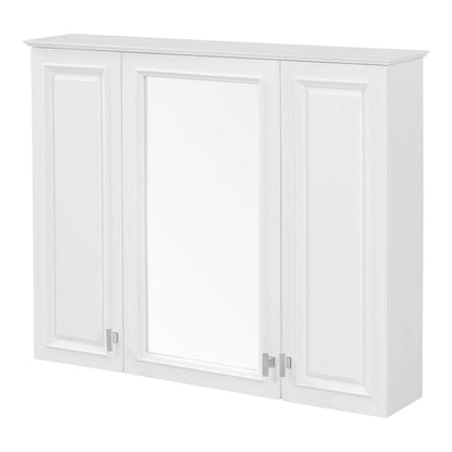 White wall mounted medicine cabinet with mirror and 5 adjustable shelves Unique Piece Furniture on Tampa Home & Garden Store