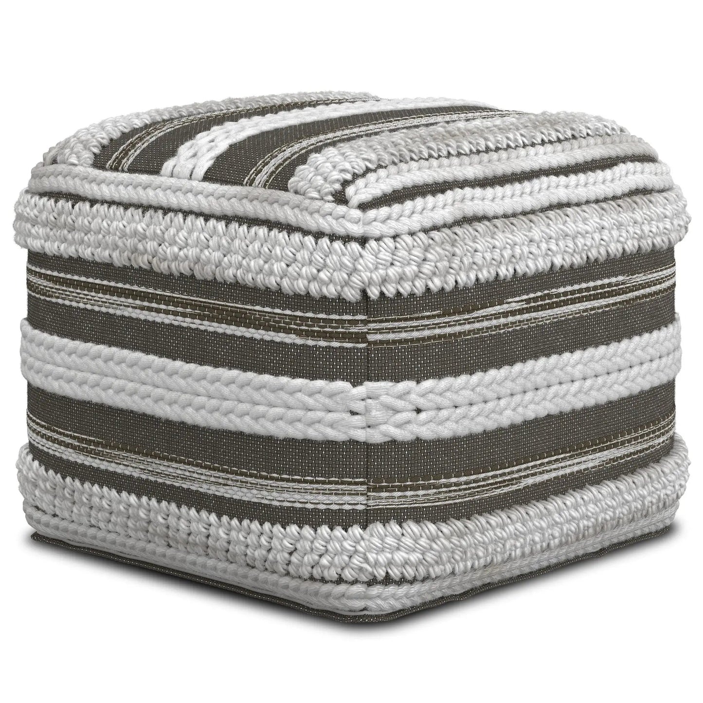 Sommer Handcrafted Square Pouf for Living Room