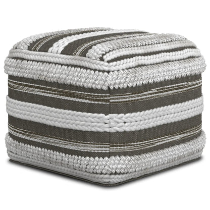 Sommer Handcrafted Square Pouf for Living Room