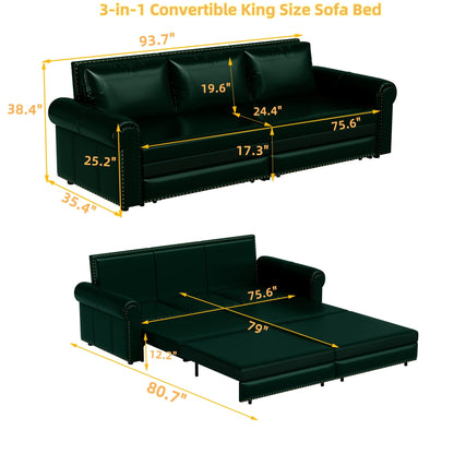 3 In 1 Convertible Sleeper and King Lounger