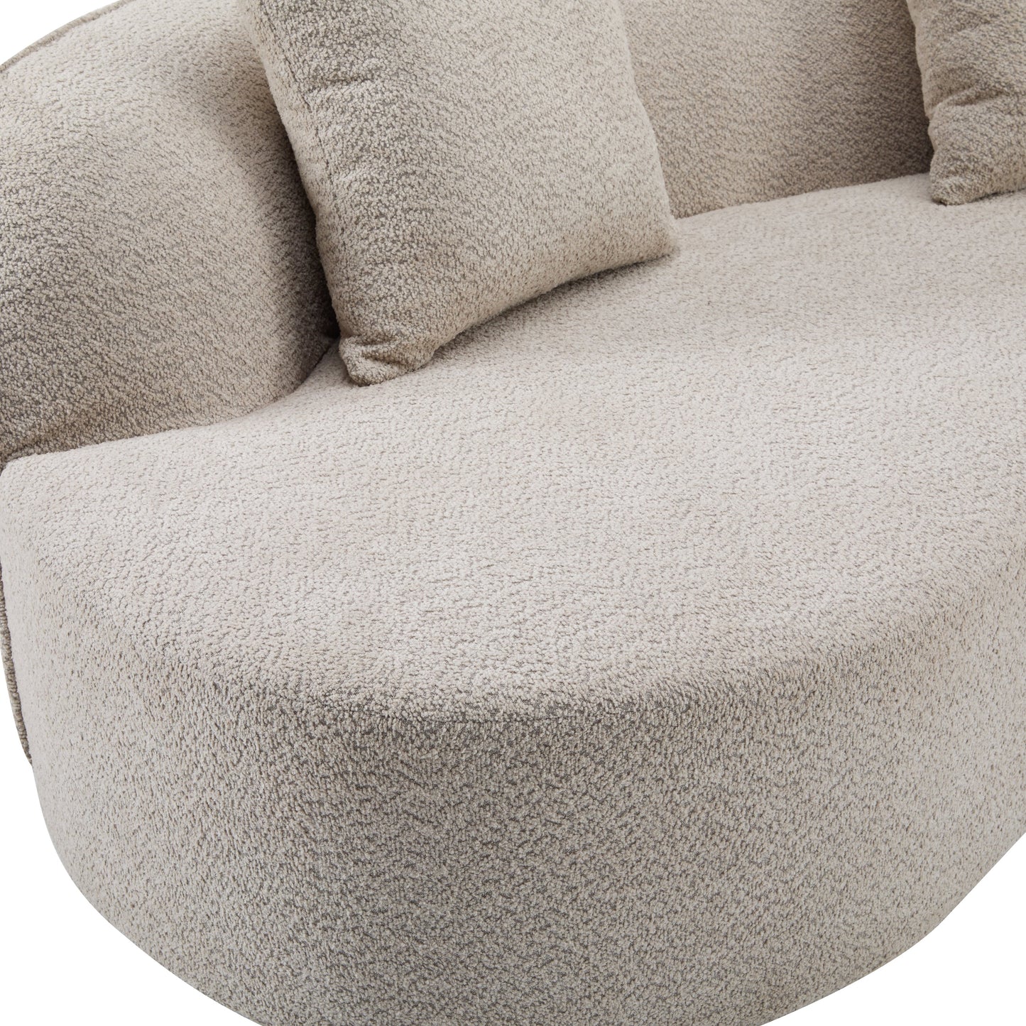 Curved Sectional Sofa and Almond Full Foam