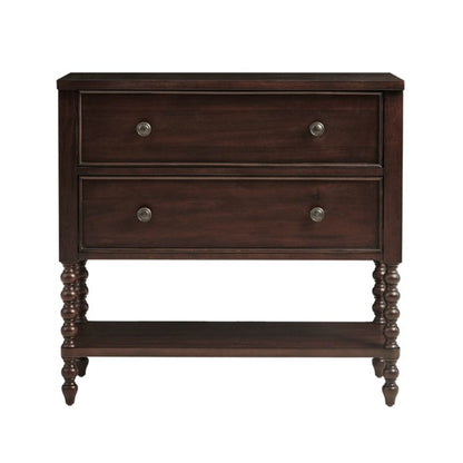 Signature Beckett 2-drawer accent chest with solid wood frame in dark brown on Tampa Home & Garden Store