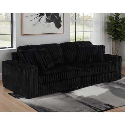 Clifford Black Dual Power Chaise And Recliner