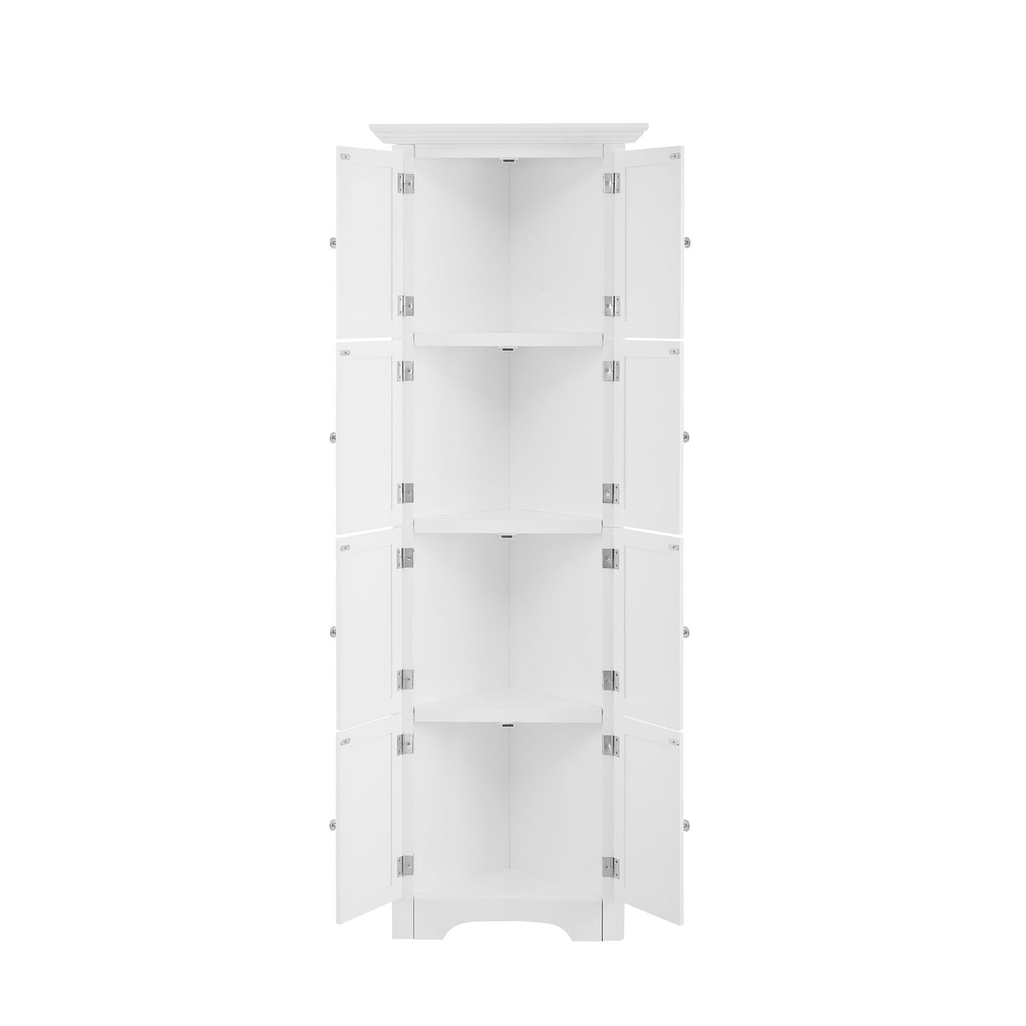 Tall Cabinet With 4 Shelves And Doors For Home