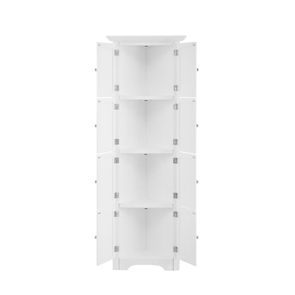 Tall Cabinet With 4 Shelves And Doors For Home