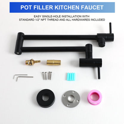 Modern Folding Wall Mount Pot Filler Faucet
