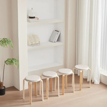 Stackable Round Backless Stools Set Of Four
