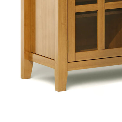 Artisan Handcrafted Sideboard Buffet by Unique Piece Furniture in natural oak with glass doors on Tampa Home & Garden Store