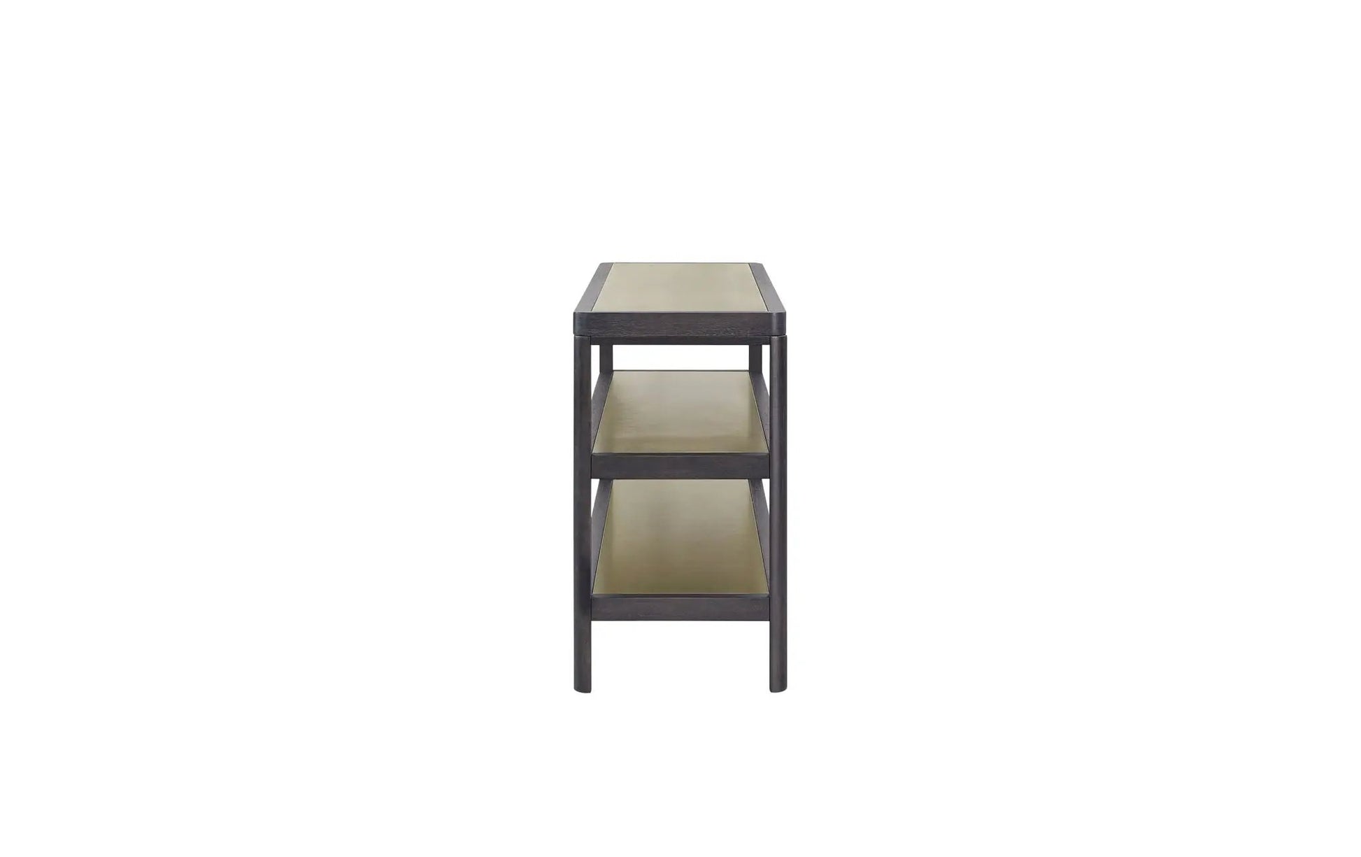 Console Table With Insets - Black by Unique Piece Furniture, wood frame with tan inset shelves on Tampa Home & Garden Store