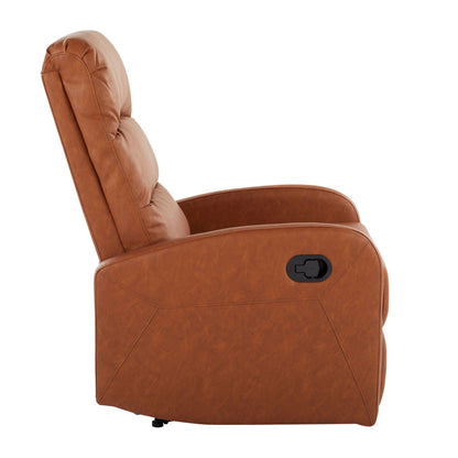 Dormi Contemporary Recliner Chair tan leather by HouseOfZazla with side recline control on Tampa Home & Garden Store