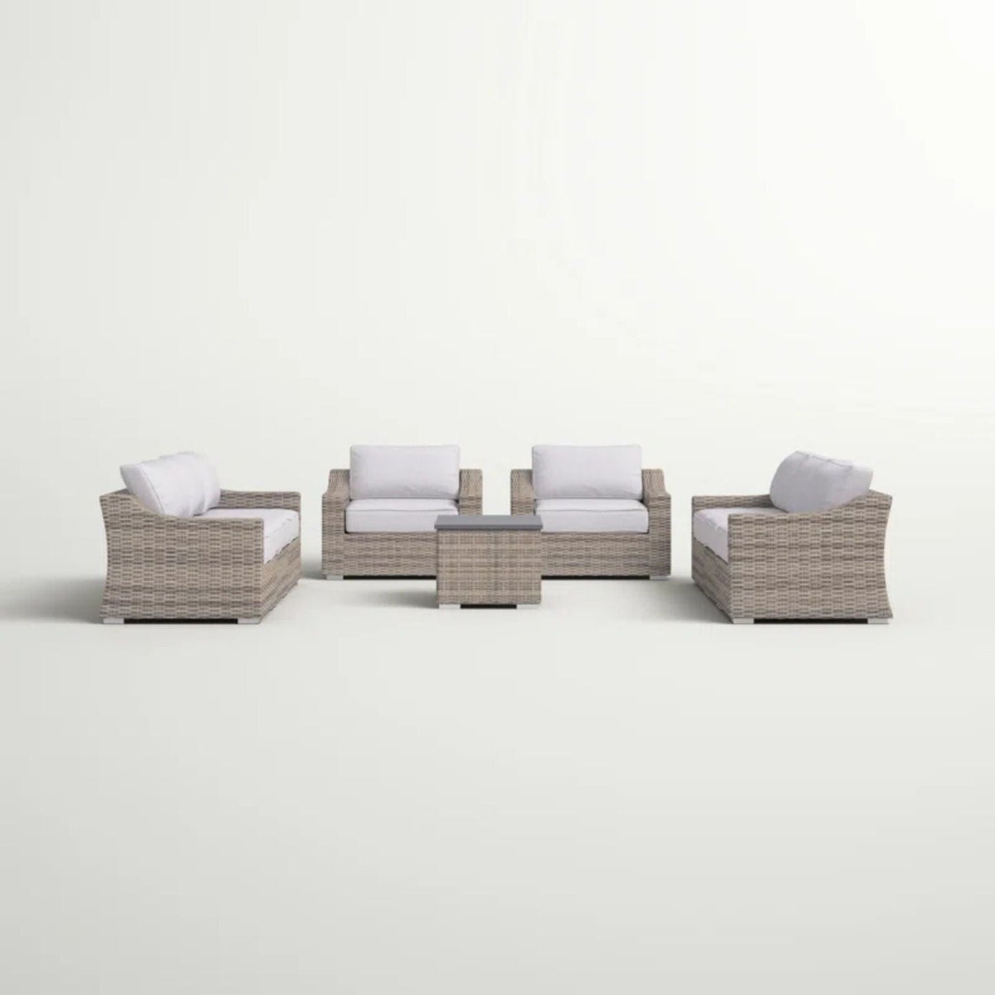 Durable Aluminum Wicker Sofa and Cushions