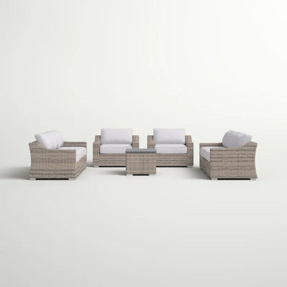 Durable Aluminum Wicker Sofa and Cushions