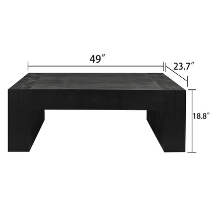Minimalist rectangular coffee table in black wood by Unique Piece Furniture on Tampa Home & Garden Store